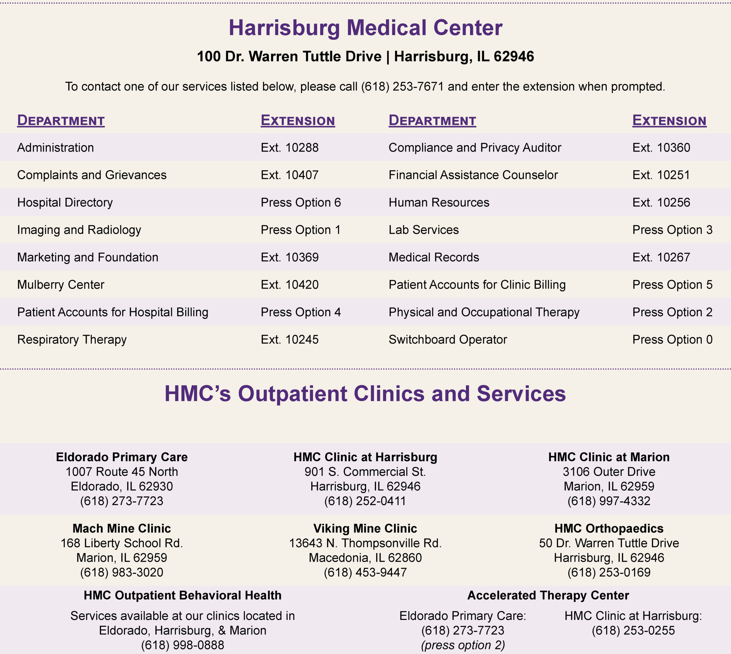 HMC Contact Us