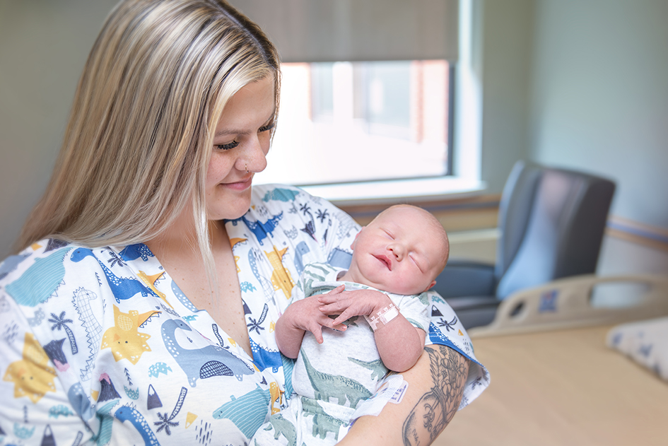 SIH Birthing Center new mom and baby